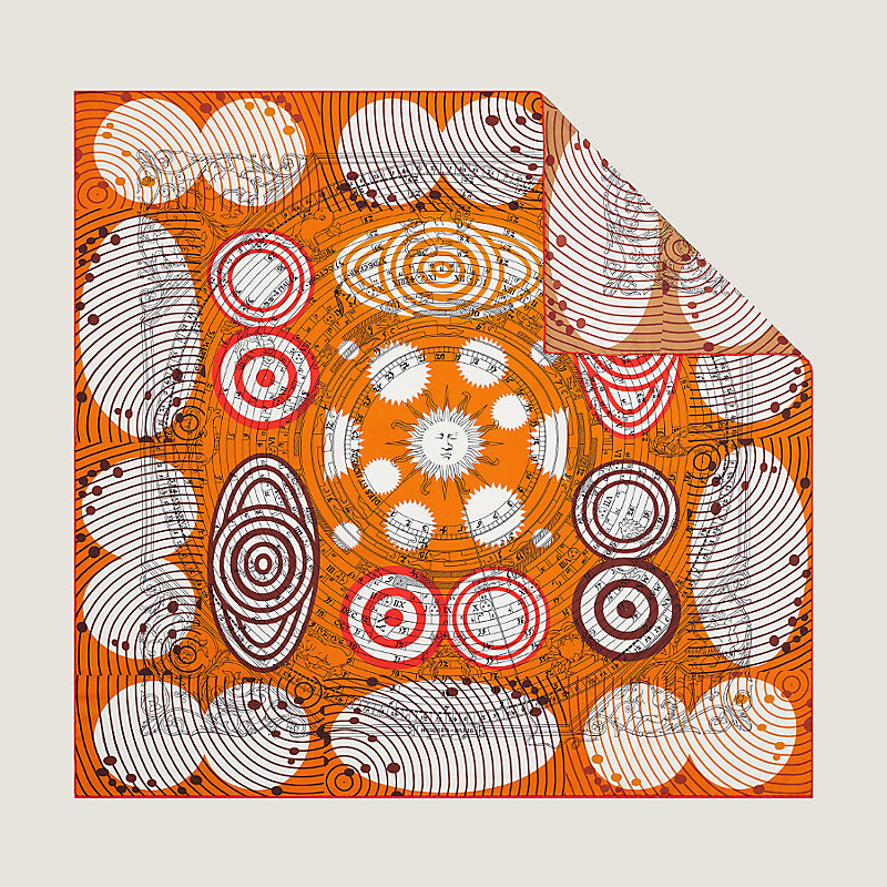 自由を遊ぶ風 HERMES Bandeau Gabi Thalassa スカーフ Astronomie Astrologie double face scarf 90 | Hermès Singapore